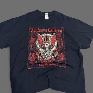 2016 California Deathfest metal band festival tee MITOCHONDRION FLESH PARADE